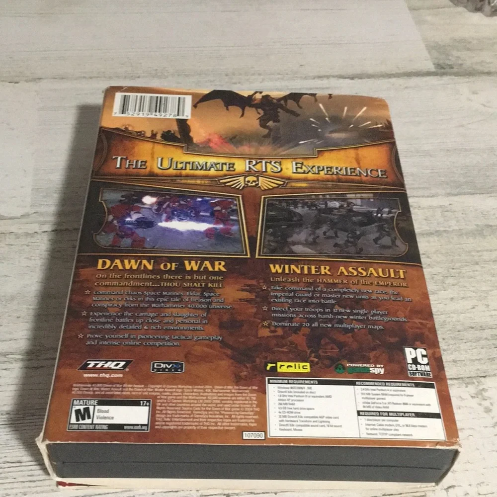 Warhamner 40000 Gold Edition Dawn of War PC CD-Rom software mature 17+
